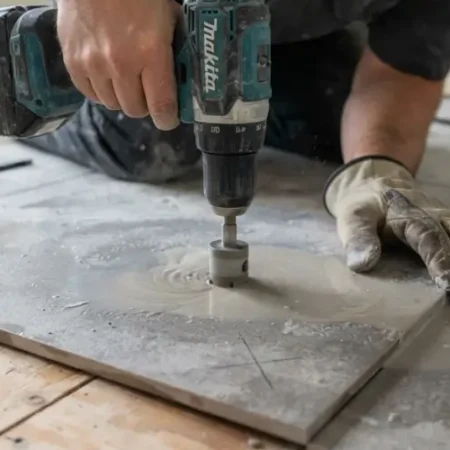Percer du carrelage avec un foret diamant